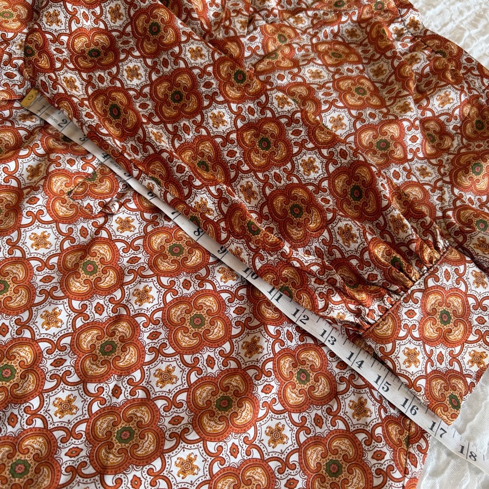 Ryegrass Paisley Checkered Blouse XL - Picture 8 of 10